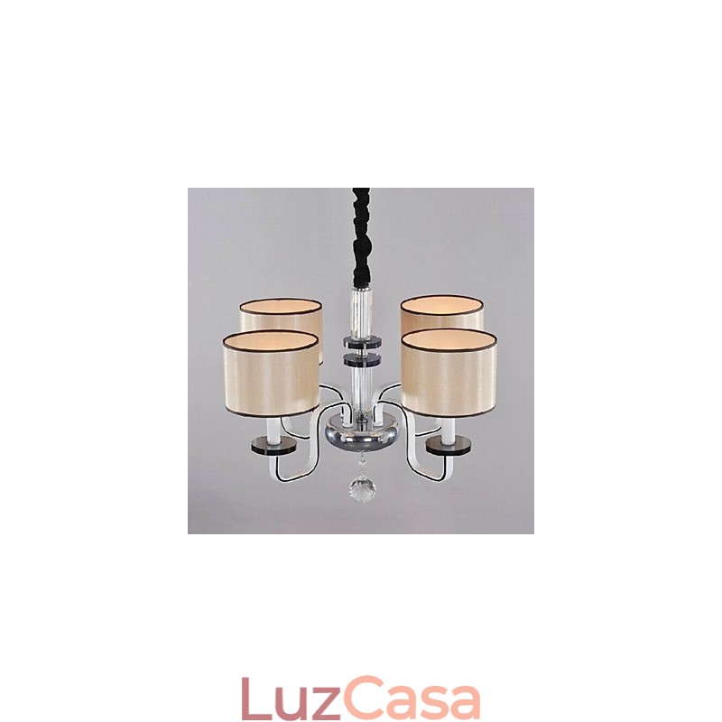 Lustre minimalista moderno iluminação tecido arte lustre de cristal
