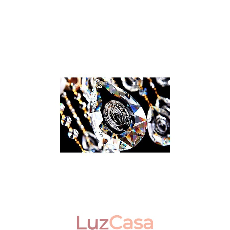 Luminária pendente de cristal jade estilo vela lustre