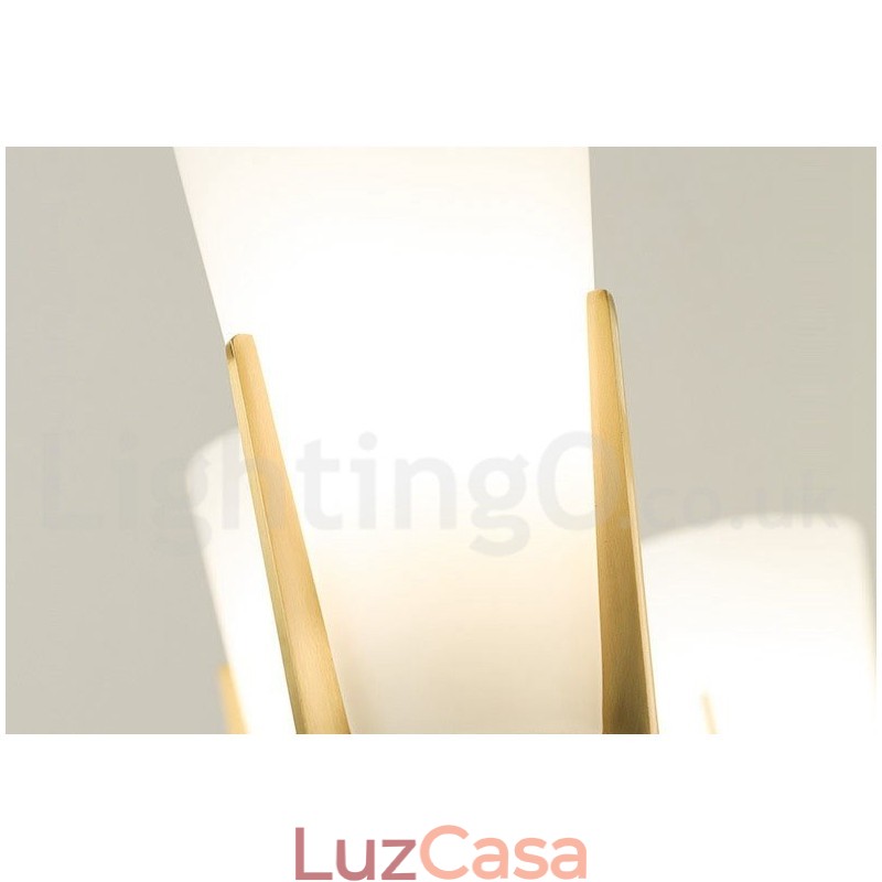 Lustre de vela pendente de cristais de latão vintage retrô com cúpulas de vidro