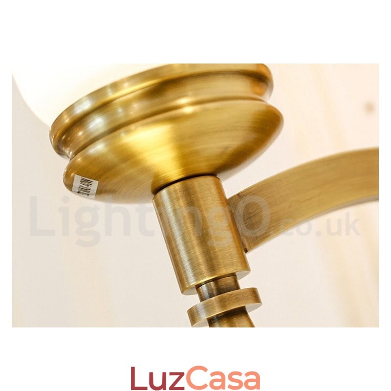 Pure Brass Luxuoso Rústico Retro Vintage Latão Pedra Pingente Vela Lustre com Tons de Vidro