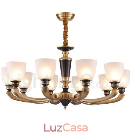 Pure Brass Luxuoso Rústico Retro Vintage Latão Pingente Vela Lustre com Tons de Vidro Pure Brass Luxuoso Rústico Retro Vintage Latão Pingente Vela Lustre com Tons de Vidro