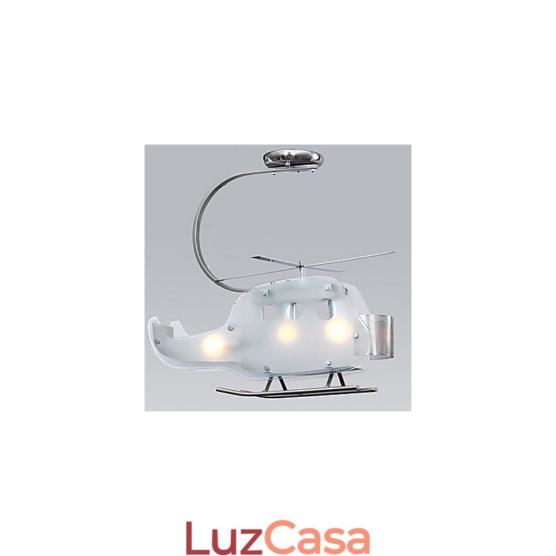 Lâmpada infantil simples Lâmpada de helicóptero de vidro de desenho animado