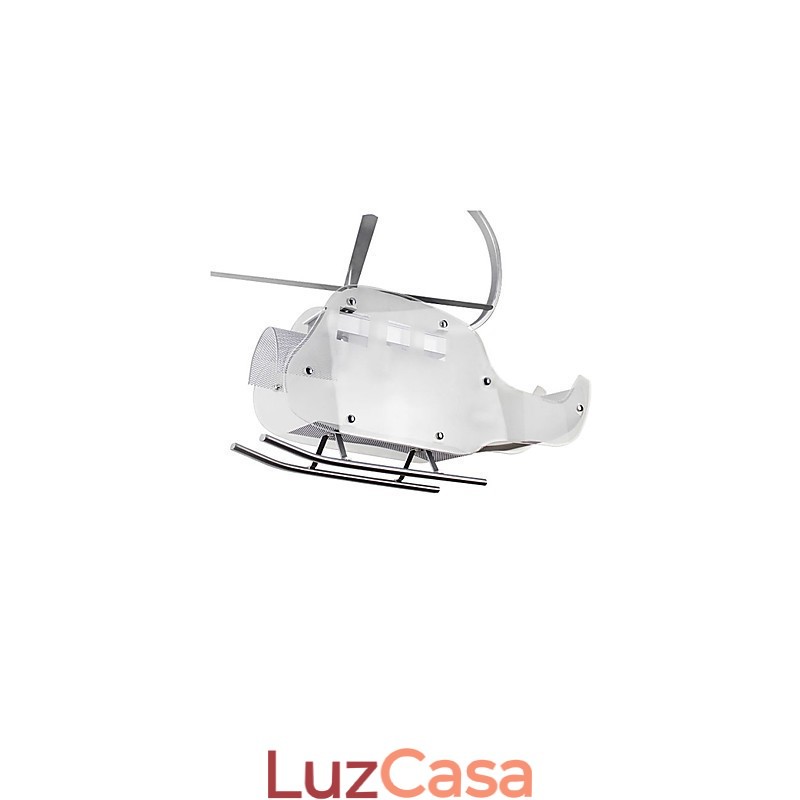 Lâmpada infantil simples Lâmpada de helicóptero de vidro de desenho animado