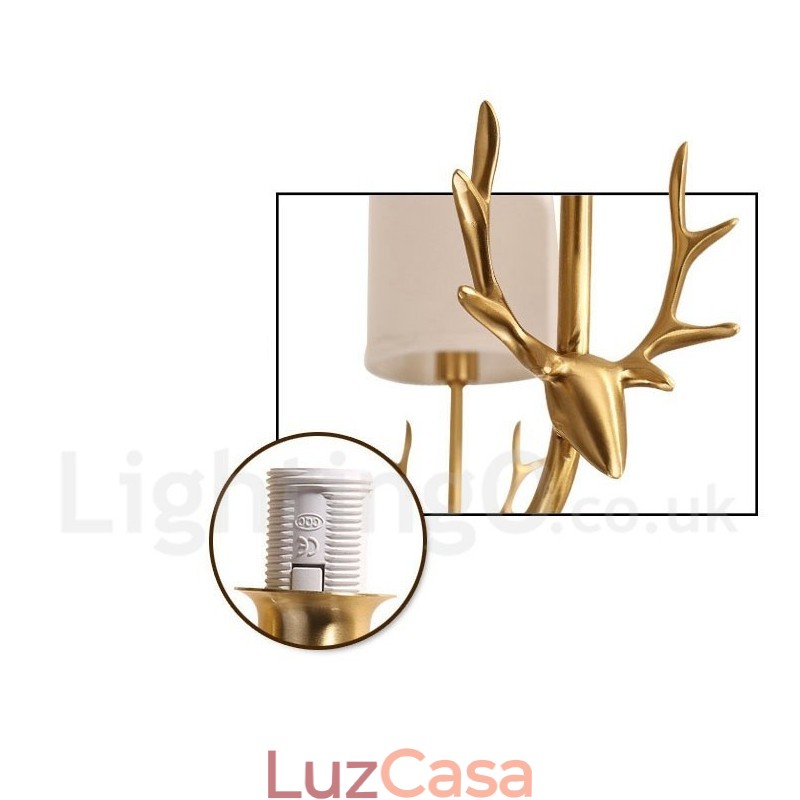 Pure Brass Luxuoso Rústico Retro Vintage Latão Pingente Vela Lustre com Tecido Tons