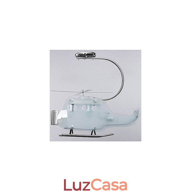 Lâmpada infantil simples Lâmpada de helicóptero de vidro de desenho animado