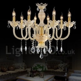 Lustre de cristal luxuoso moderno contemporâneo pendente vela