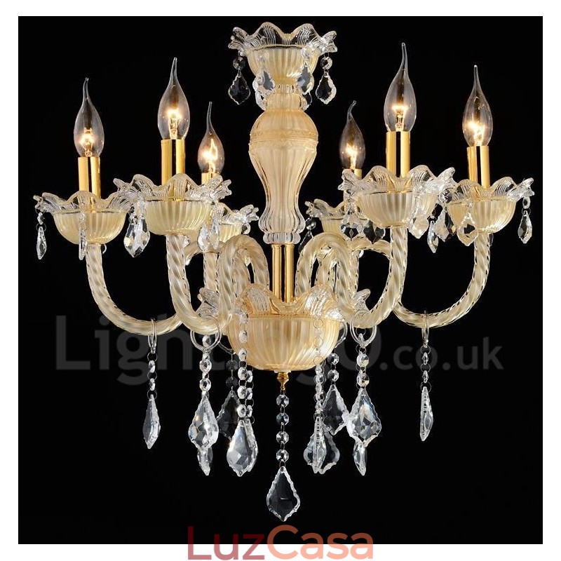 Lustre de cristal luxuoso moderno contemporâneo pendente vela