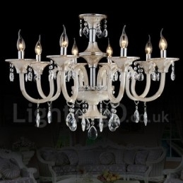 Lustre de cristal luxuoso moderno contemporâneo pendente vela