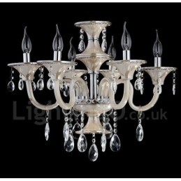 Lustre de cristal luxuoso moderno contemporâneo pendente vela