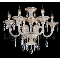 Lustre de cristal luxuoso moderno contemporâneo pendente vela