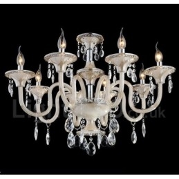 Lustre de cristal luxuoso moderno contemporâneo pendente vela