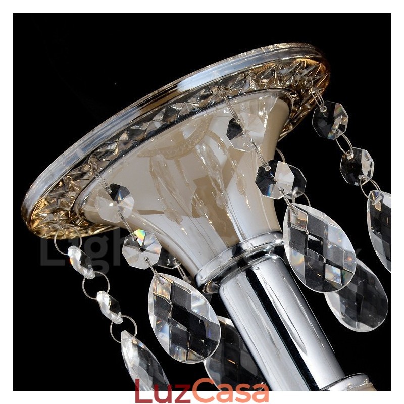 Lustre de cristal luxuoso moderno contemporâneo pendente vela