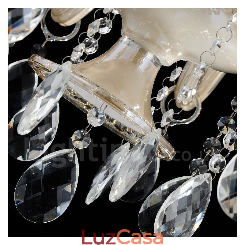 Lustre de cristal luxuoso moderno contemporâneo pendente vela