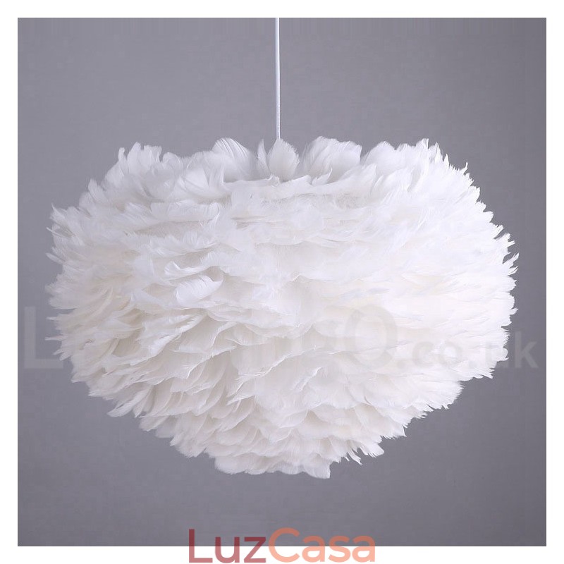 Lustre de penas multicolorido moderno e contemporâneo