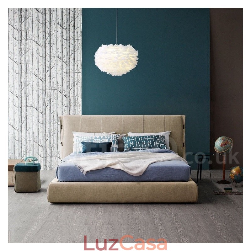 Lustre de penas multicolorido moderno e contemporâneo