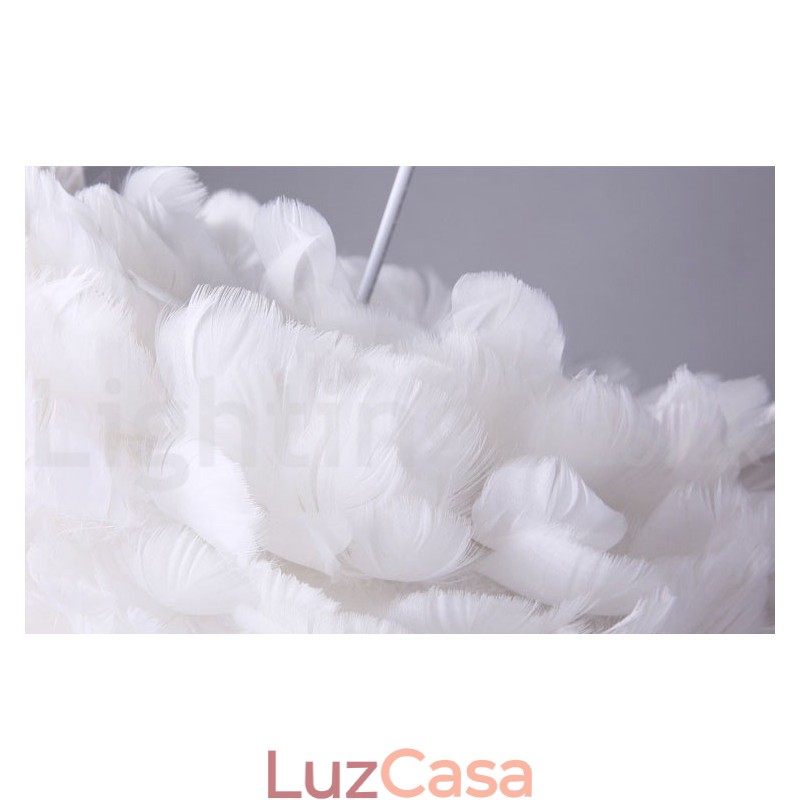 Lustre de penas multicolorido moderno e contemporâneo