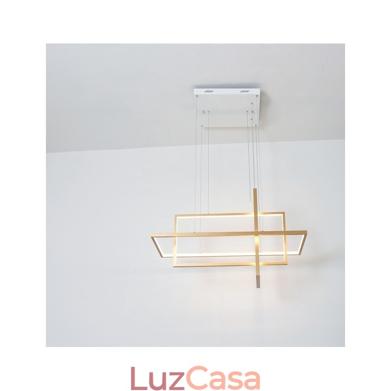 Luminária pendente linear regulável com controle remoto Luz ambiente Acabamentos pintados Alumínio Design moderno