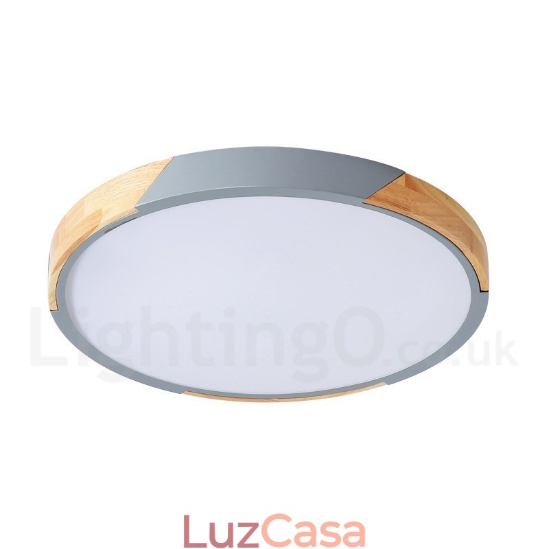 Macaron regulável multi cores madeira ultra fina luz de teto com sombra de acrílico lâmpada de teto estilo nórdico