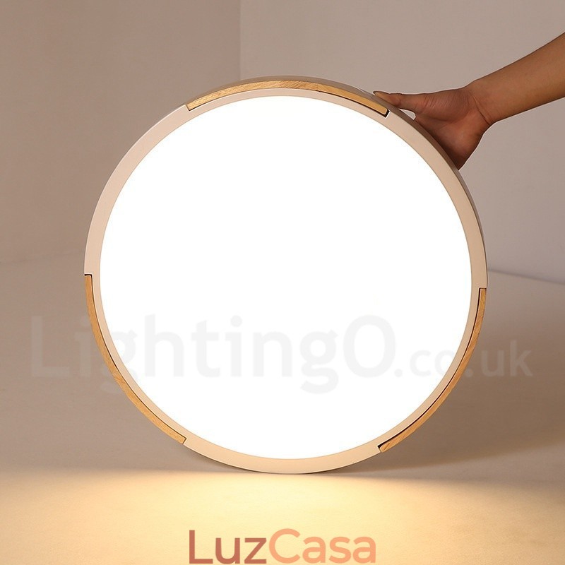 Macaron regulável multi cores madeira ultra fina luz de teto com sombra de acrílico lâmpada de teto estilo nórdico