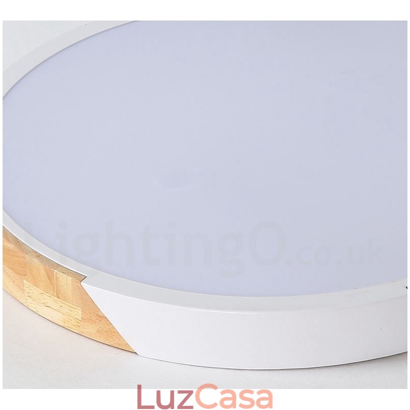 Macaron regulável multi cores madeira ultra fina luz de teto com sombra de acrílico lâmpada de teto estilo nórdico