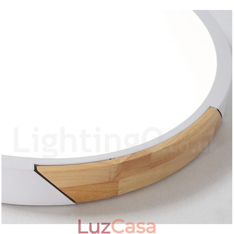 Macaron regulável multi cores madeira ultra fina luz de teto com sombra de acrílico lâmpada de teto estilo nórdico