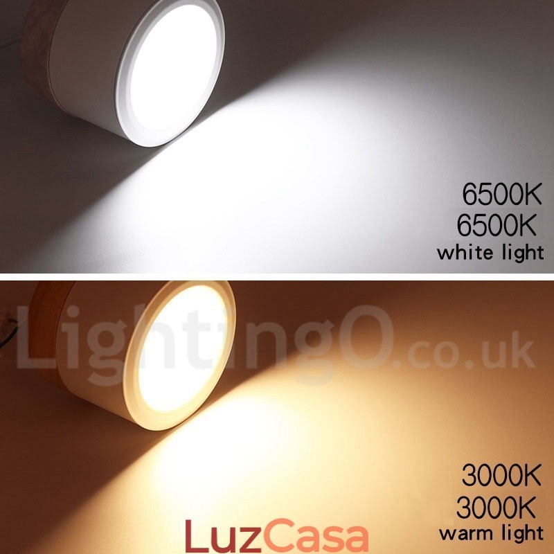 Mini luminária de teto de design moderno de madeira com cúpula de acrílico especial para também pode ser usada como luminária de parede