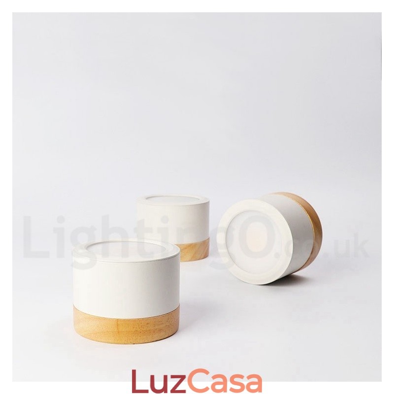 Mini luminária de teto de design moderno de madeira com cúpula de acrílico especial para também pode ser usada como luminária de parede