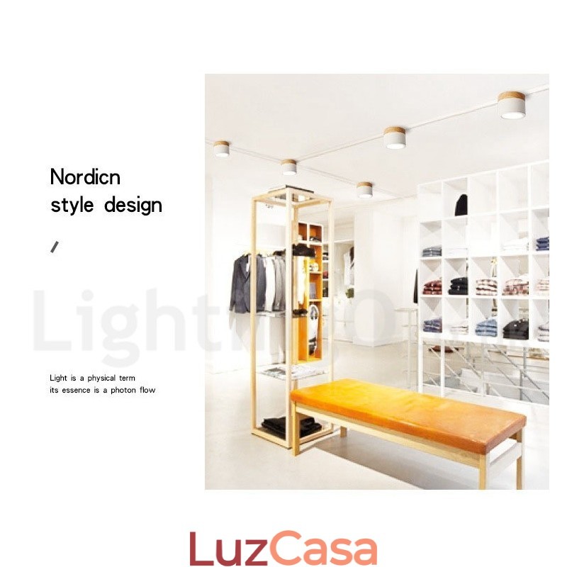 Mini luminária de teto de design moderno de madeira com cúpula de acrílico especial para também pode ser usada como luminária de parede