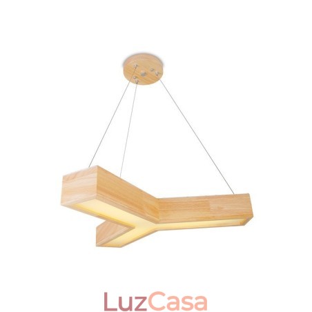 Luminária pendente triangular moderna de madeira Luminária pendente triangular moderna de madeira