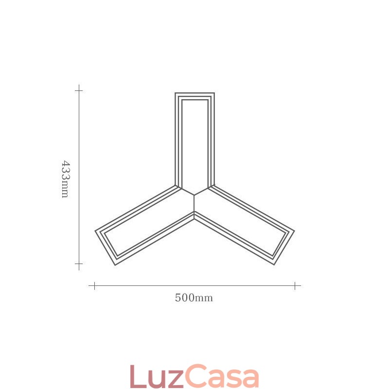 Luminária pendente triangular moderna de madeira
