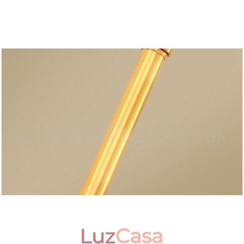 Pure Brass Simples Rústico Retro Vintage Latão Pendente Luz com Tecido Sombra