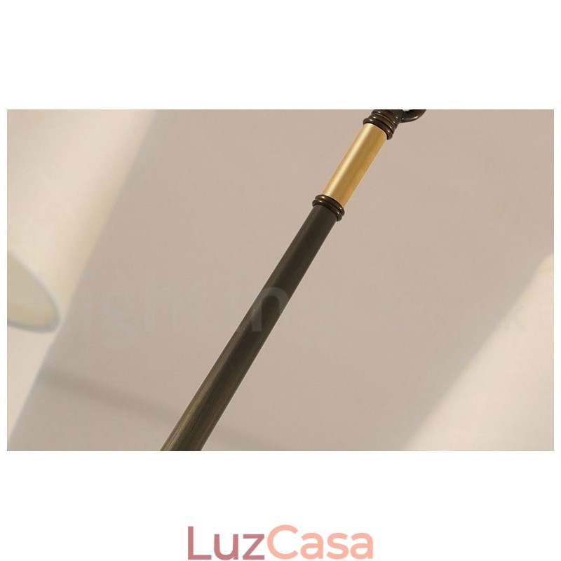Pure Brass Grande Luxuoso Rústico Retro Vintage Pingente de Latão Lustre com Tons de Tecido