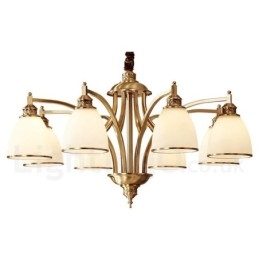Pure Brass Grande Luxuoso Rústico Retro Vintage Pingente de Latão Lustre com Tons de Vidro