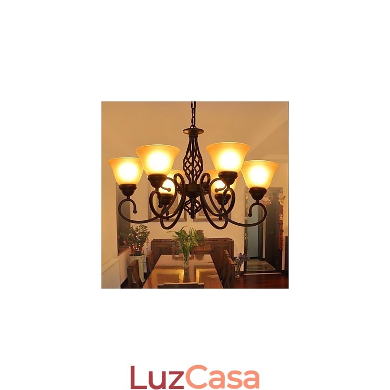 Lustre de metal retrô vintage rústico Lodge para crianças