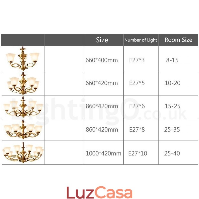 Pure Brass Grande Luxuoso Rústico Retro Vintage Pingente de Latão Lustre com Tons de Vidro