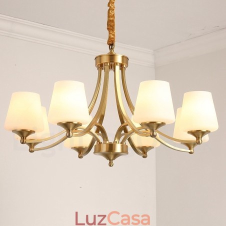 Pure Brass Grande Luxuoso Rústico Retro Vintage Pingente de Latão Lustre com Tons de Vidro Pure Brass Grande Luxuoso Rústico Retro Vintage Pingente de Latão Lustre com Tons de Vidro