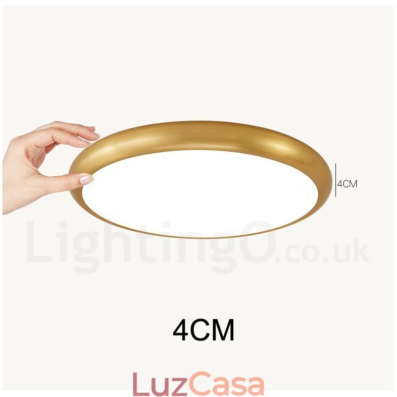 Luzes de teto de latão embutidas ultrafinas, modernas, contemporâneas e reguláveis, estilo nórdico, com cúpula de acrílico, também podem ser usadas como luminária de parede
