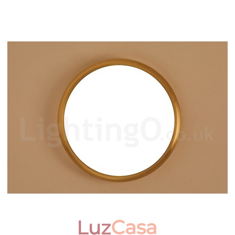 Luzes de teto de latão embutidas ultrafinas, modernas, contemporâneas e reguláveis, estilo nórdico, com cúpula de acrílico, também podem ser usadas como luminária de parede