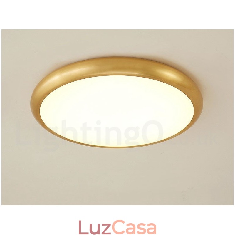 Luzes de teto de latão embutidas ultrafinas, modernas, contemporâneas e reguláveis, estilo nórdico, com cúpula de acrílico, também podem ser usadas como luminária de parede