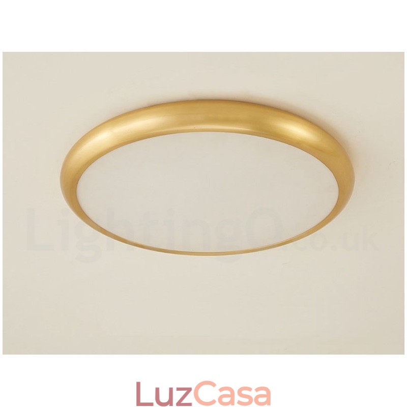 Luzes de teto de latão embutidas ultrafinas, modernas, contemporâneas e reguláveis, estilo nórdico, com cúpula de acrílico, também podem ser usadas como luminária de parede