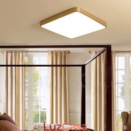 Luzes de teto de latão embutidas, estilo nórdico moderno, moderno, quadrado, ultrafinas, reguláveis, com cúpula de acrílico, também podem ser usadas como luminária de parede Luzes de teto de latão embutidas, estilo nórdico moderno, moderno, quadrado, ultrafinas, reguláveis, com cúpula de acrílico, também podem ser usadas como luminária de parede