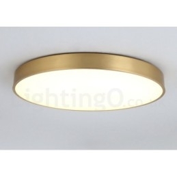 Luzes de teto de latão ultrafinas 100% redondas reguláveis, modernas, contemporâneas, estilo nórdico, embutidas, com cúpula de acrílico, também podem ser usadas como luminária de parede