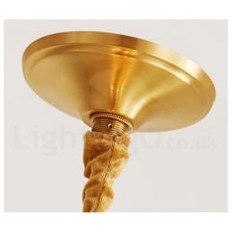 Luminária pendente estilo nórdico rústica de latão puro