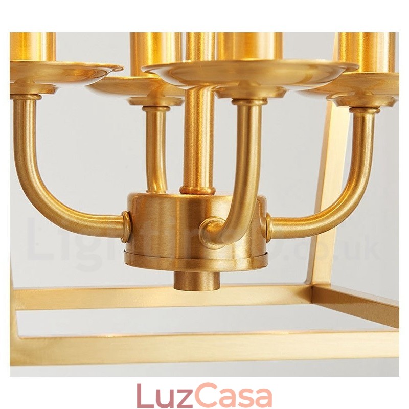 Luminária pendente estilo nórdico rústica de latão puro