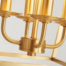 Luminária pendente estilo nórdico rústica de latão puro