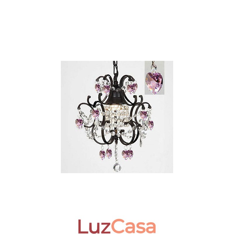 Lustre de metal com pintura de cristal clássico tradicional
