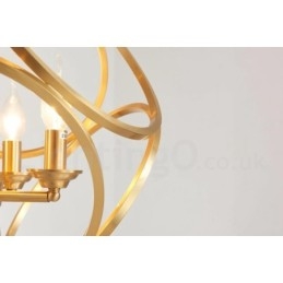 Luminária pendente estilo nórdico rústica de latão puro