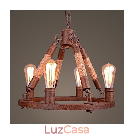 Luminária pendente de corda vintage loft lâmpada industrial criativa decoração estilo americano Luminária pendente de corda vintage loft lâmpada industrial criativa decoração estilo americano