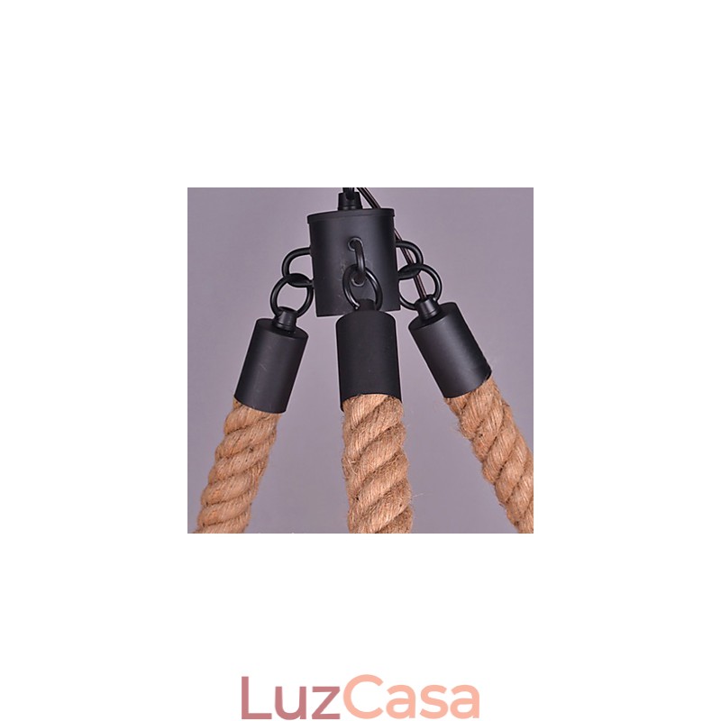 Luminária pendente de corda vintage loft lâmpada industrial criativa decoração estilo americano