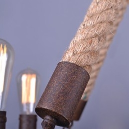 Luminária pendente de corda vintage loft lâmpada industrial criativa decoração estilo americano